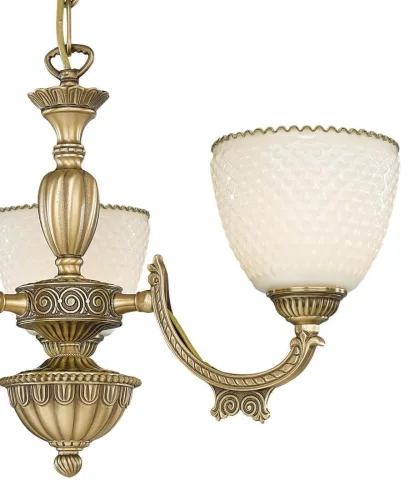 Люстра подвесная  L 7055/3 Reccagni Angelo бежевая на 3 лампы, основание античное бронза в стиле классический  фото 2